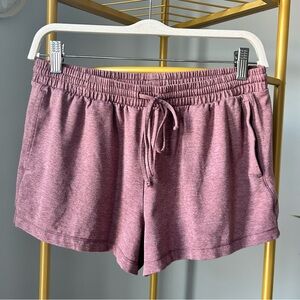 Girlfriend Collective Mauve drawstring Athletic Athleisure Shorts size M